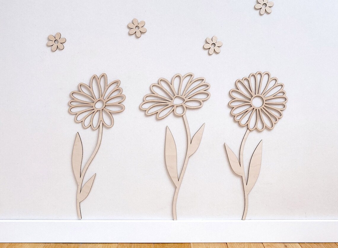 Art And Craft For Nursery - Деревянные цветы для украшения стен, дикие