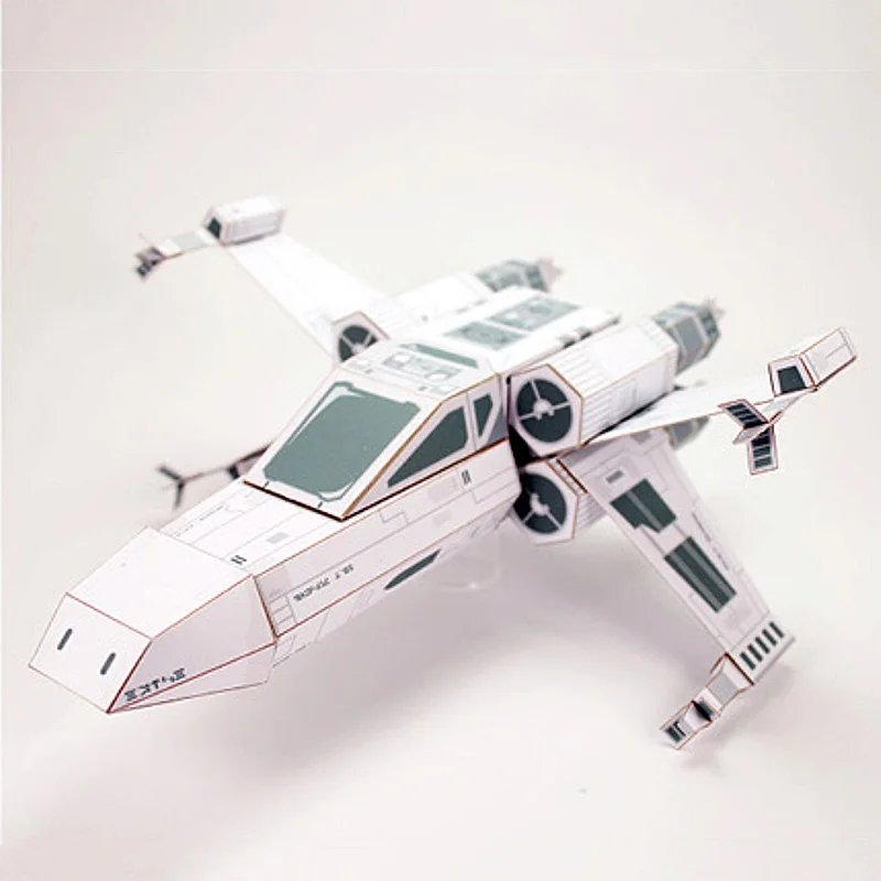 Art Craft Cardboard - X-WING Fighter, модель из белой бумаги,