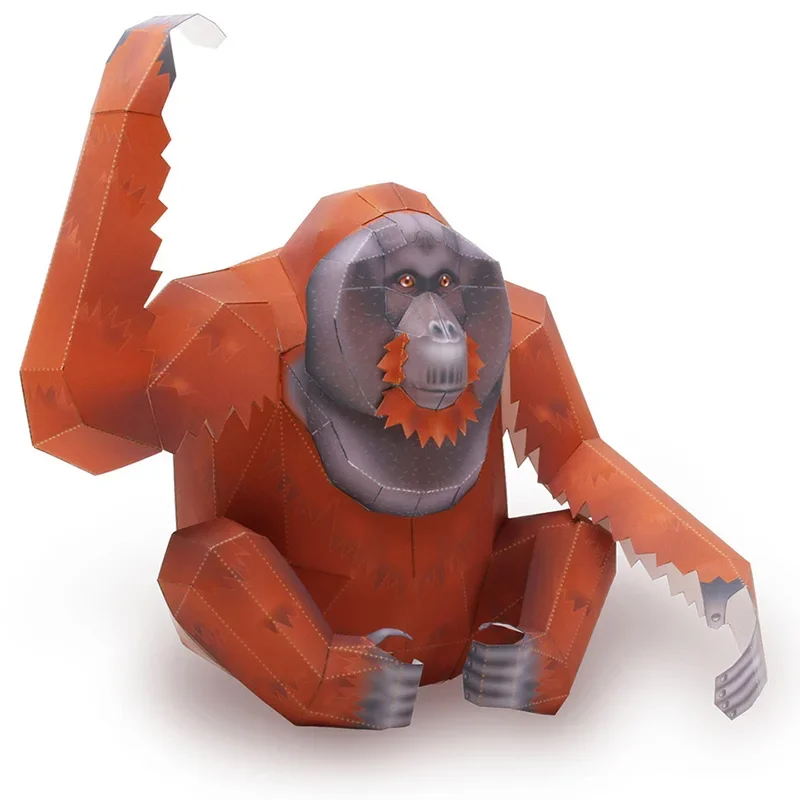Орангутанг Горилла Оригами Иск – обзор и цена Art Craft Cardboard